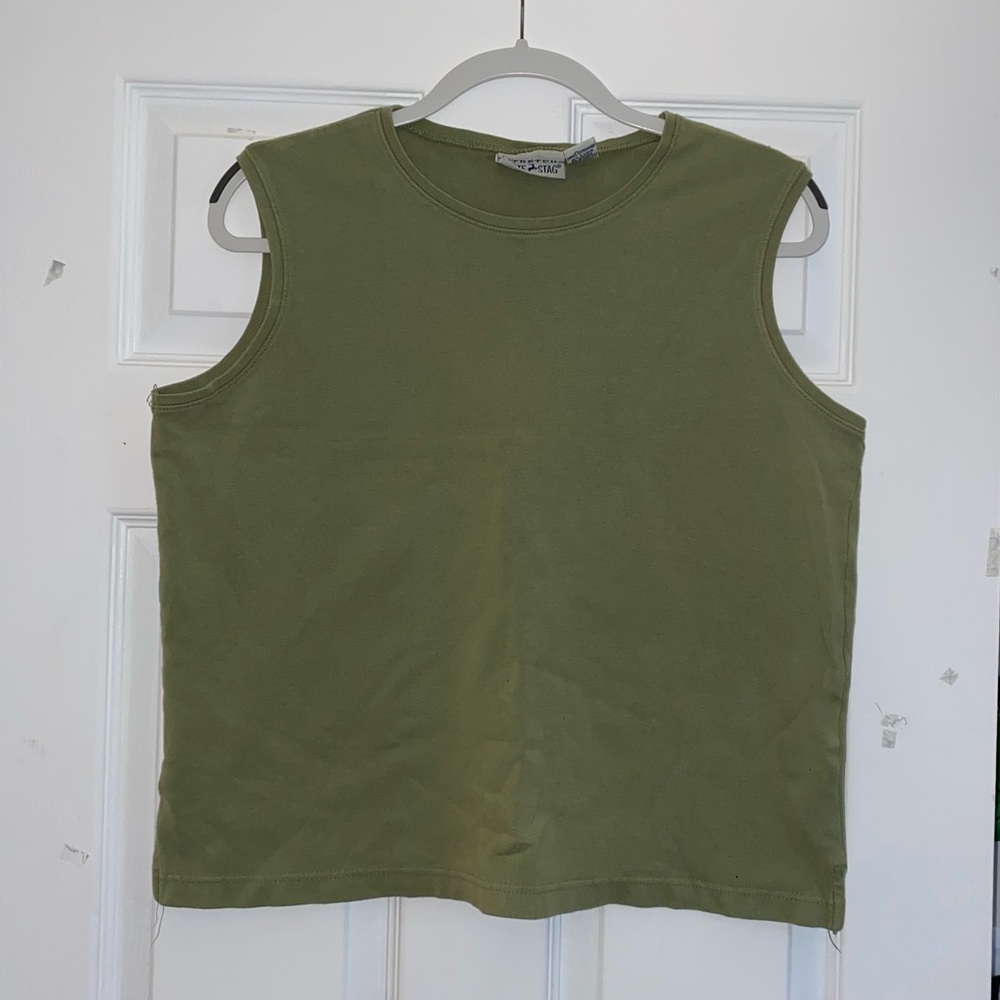 forest green tank top